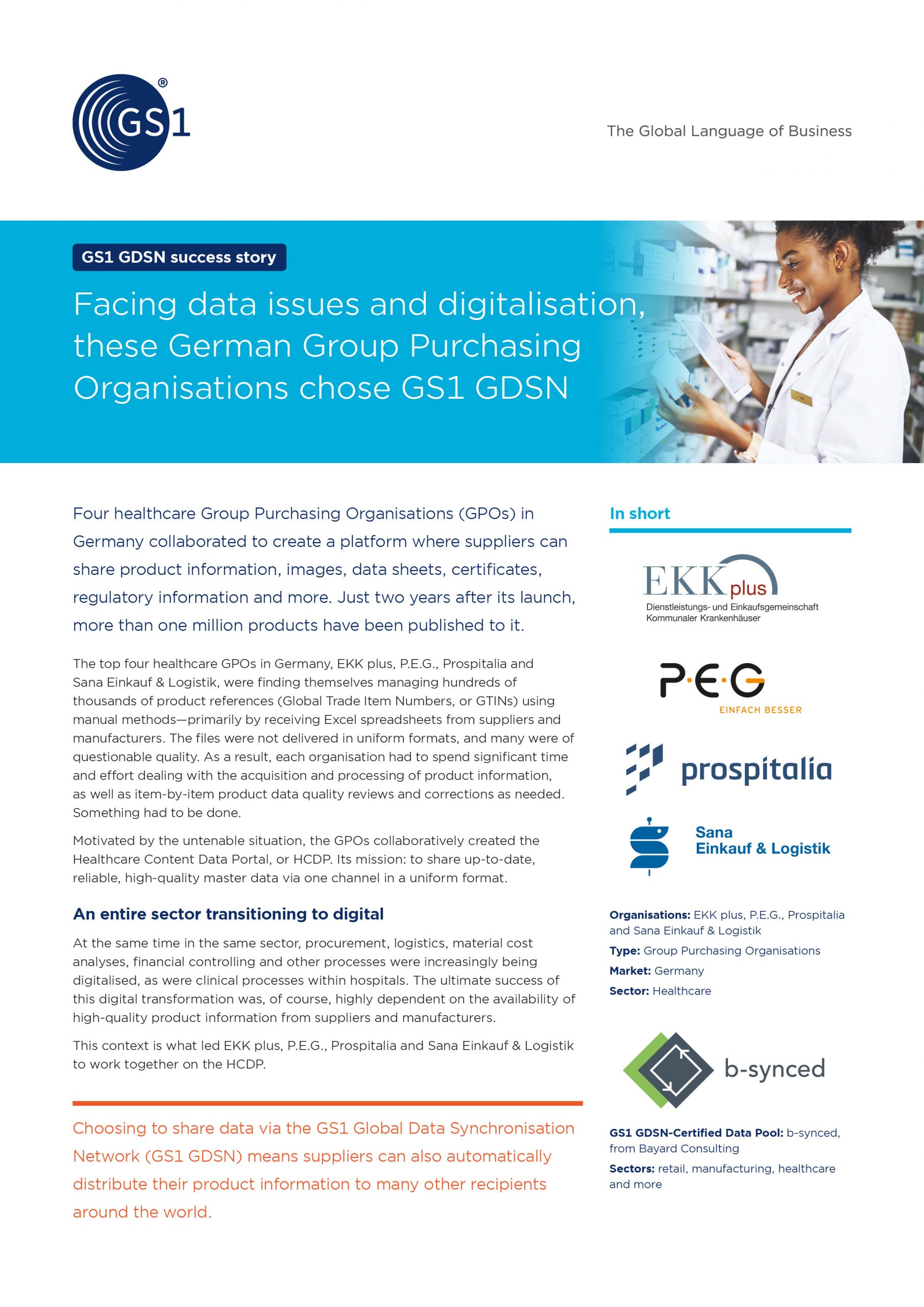 German GPOs chose GS1 GDSN to improve data quality